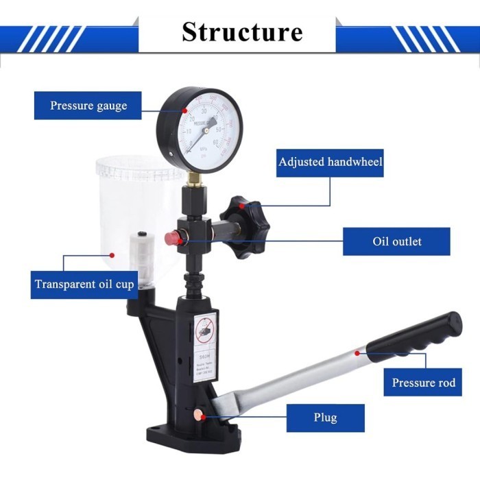 8000PSI CR-C Multifunction Diesel Common Rail Injector Tester + S60H Fuel Nozzle