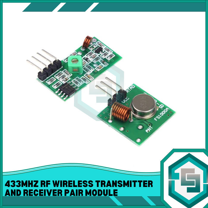 Jual 433MHZ RF WIRELESS TRANSMITTER AND RECEIVER PAIR MODULE | Shopee ...