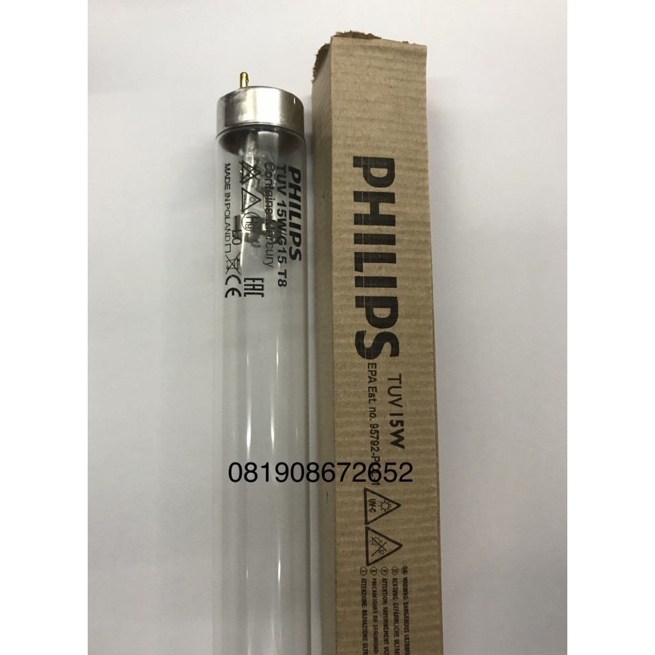 Jual Lampu PHILIPS TUV 15W G15 T8 Lampu TL UV 15 Watt Lampu Steril ...