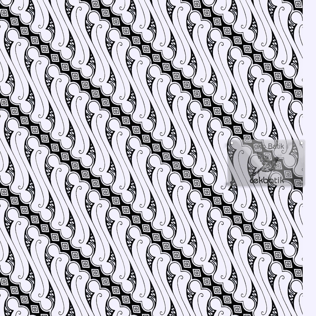 Jual kain batik - Motif Batik Parang Hitam Putih V80 Classic | Shopee