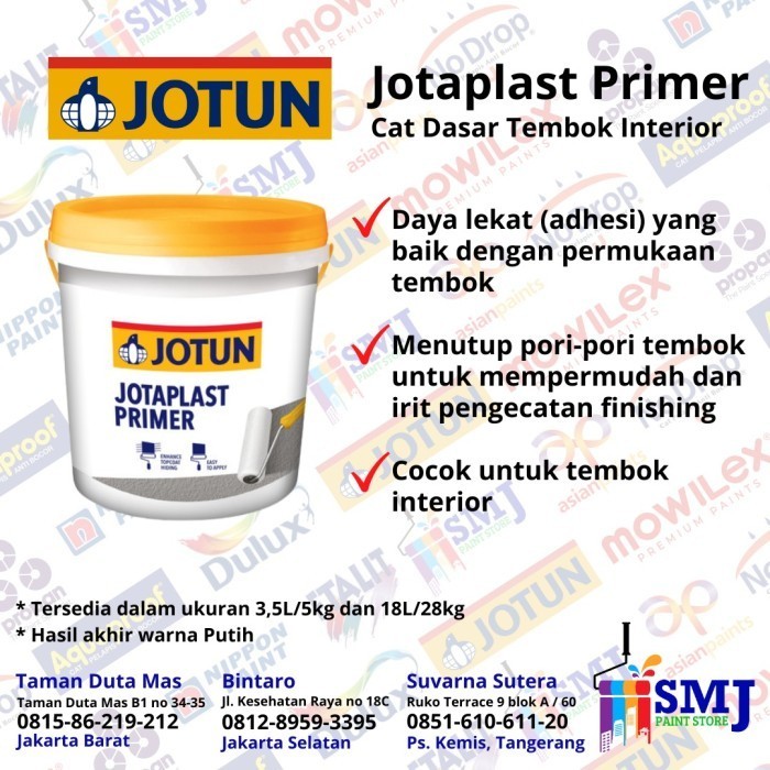 Jual Cat Dasar Tembok Interior Jotun Jotaplast Primer Kemasan 18 L 26 Kg Shopee Indonesia 6297