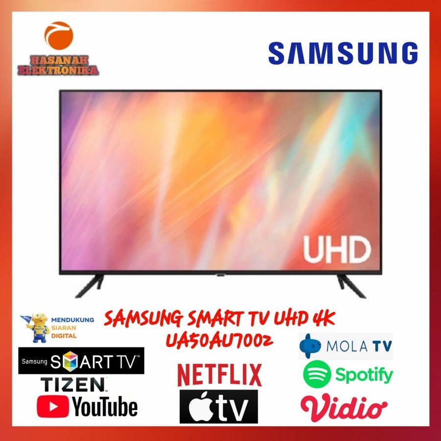 Jual Samsung Smart Tv Uhd 4k Ua50au7002 50 Inch Purcolor Smart Tv Tizen Shopee Indonesia 0376