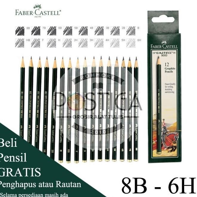 Jual Paket Lengkap 16 Tipe Pro Menggambar Sketsa Menulis 8b B Hb 6h