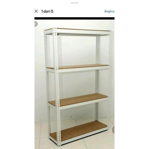 Jual Rak Besi Siku Lubang Tanpa Baut Boltless Steel Shelving Rack Warna ...
