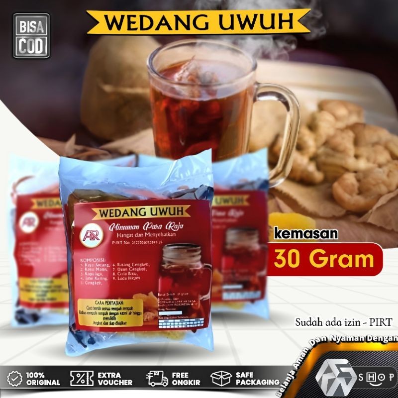 Jual Wedang Uwuh Ar 30gr Komplit Jahe Dan Gula Batu Shopee Indonesia 7601