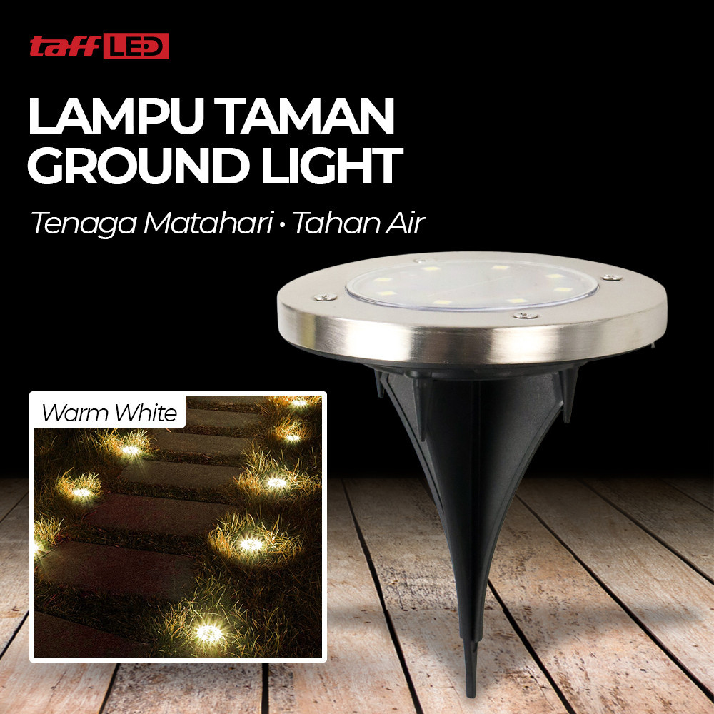 Jual TaffLED Lampu Taman Hias Tanam Ground Light Solar Waterproof 8 LED ...