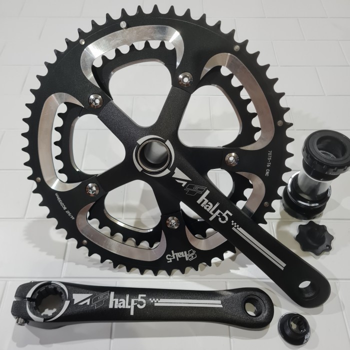 Jual CRANKSET DOUBLE GT HALF5 44 56 44T 56T CRANK SET ARM CHAINRING ...