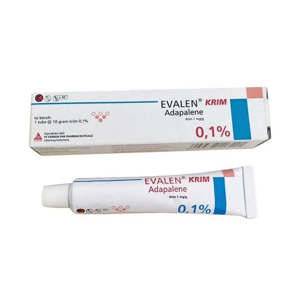 Jual EVALEN GEL 1MG 10GR / ADAPALENE 1MG / OBAT JERAWAT / OBAT KULIT ...