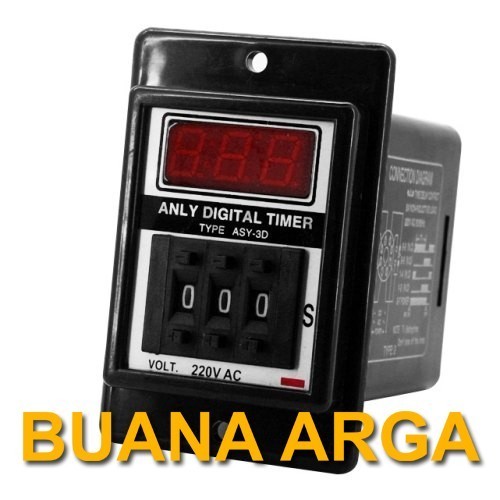 Jual Relay Digital Timer Fort ASY-3D Range 99.9S ; 99.9M 220VAC 50Hz ...