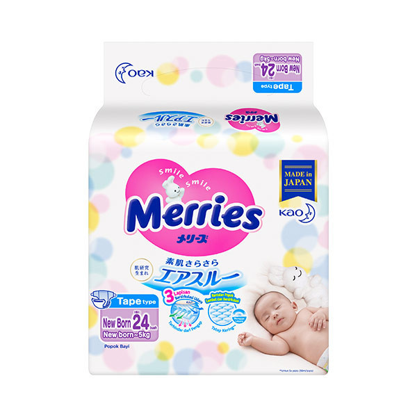 Jual MERRIES DIAPERS NB 24 | Shopee Indonesia