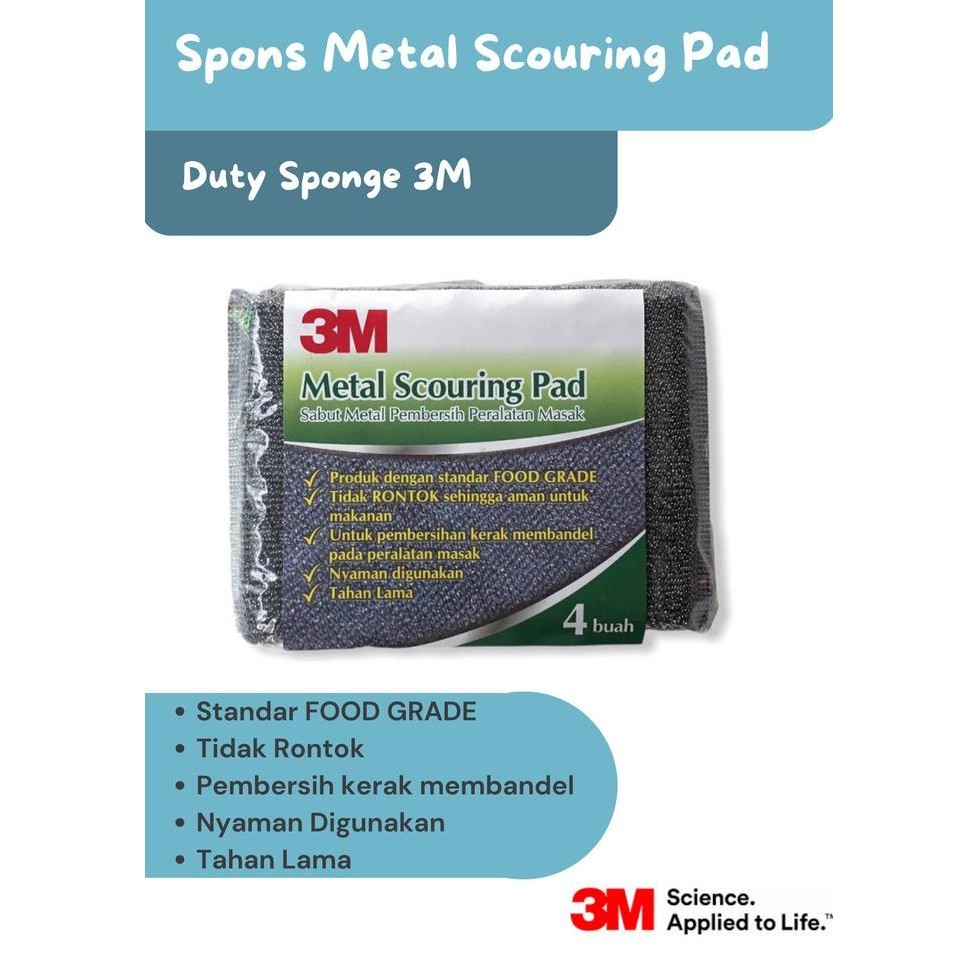 Jual Spons Metal Scouring Pad 3M - Heavy Duty Sponge 3M Bali Goods Inc ...