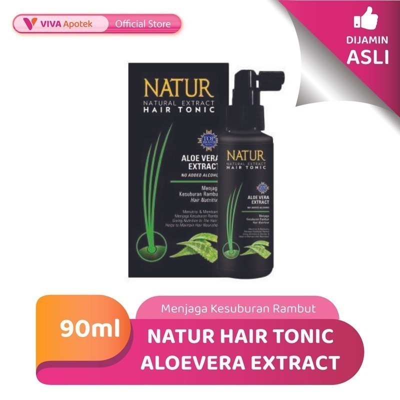 Jual Natur Hair Tonic Aloevera Extract Menjaga Kesuburan Rambut (90 ml ...