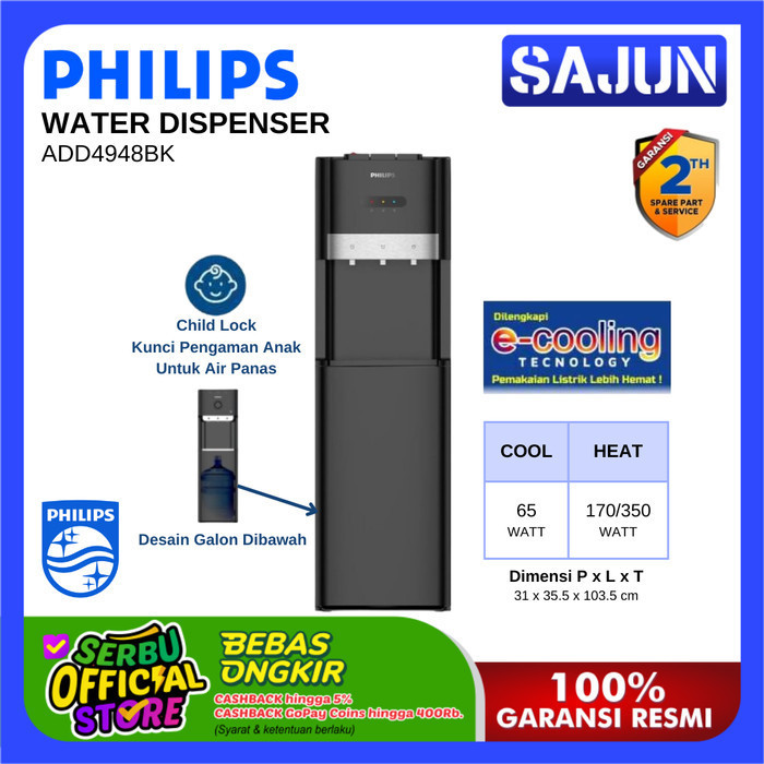 Jual Philips Water Dispenser Add4948 Dispenser Air Galon Bawah Add ...