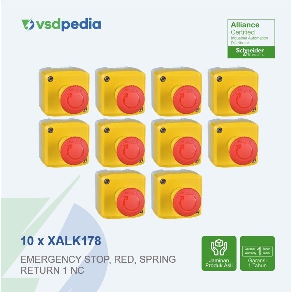Jual Schneider Control Station Emergency Stop Function Xalk178 X 10 ...