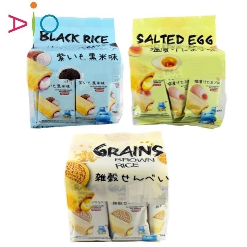 Jual IBO Rice Crackers Salted Egg Yolk | Rice Cake Black Rice | Brown ...