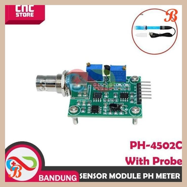 Jual | CN | SENSOR PH METER MODULE PH-4502C WITH PROBE ELECTRODE FOR ...