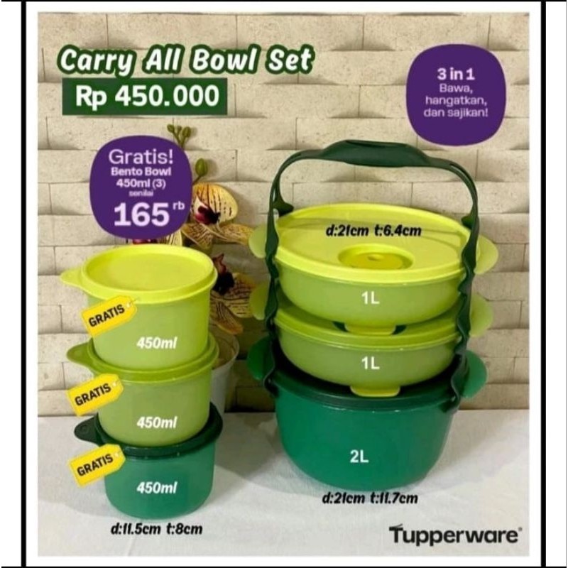 Jual Rantang Carry All Bowl Rantang Tupperware Shopee Indonesia