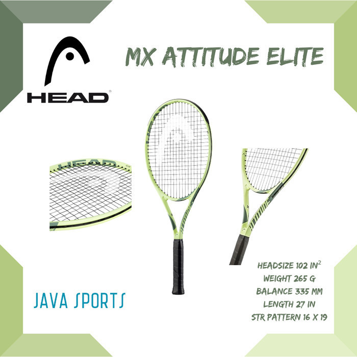 Jual Raket Tenis Head MX Attitude Elite Lime Original Tennis Racket ...