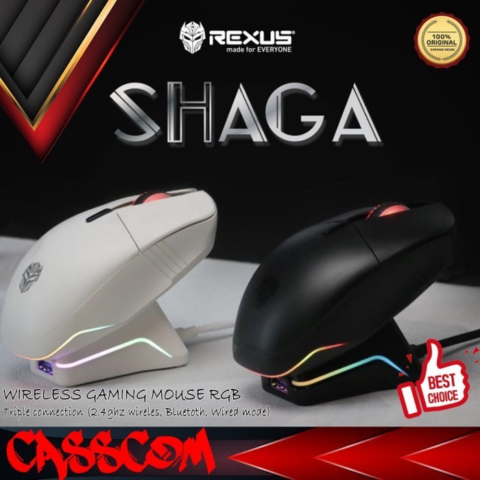 Jual Rexus RX130 SHAGA Wireless Gaming Mouse rechargeable RX-130 ...