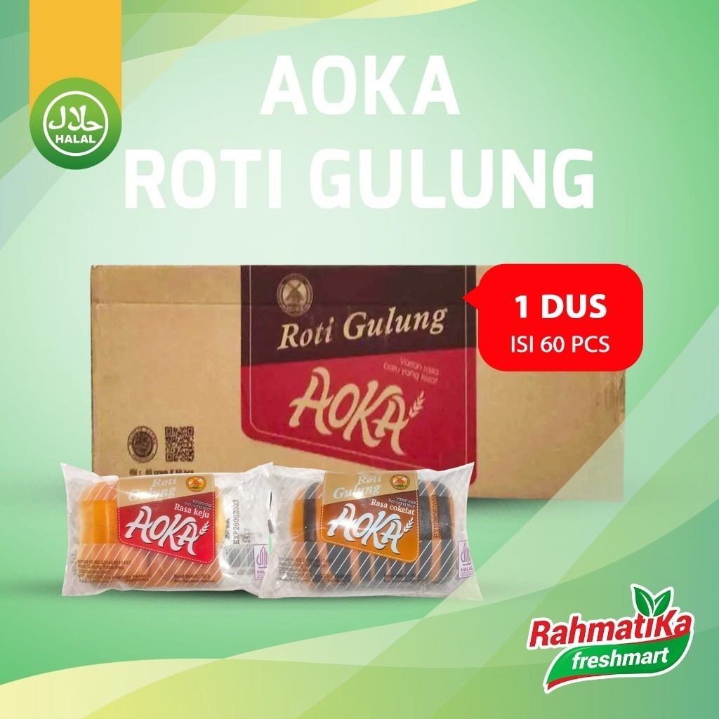 Jual AOKA Roti Gulung 1 Dus/Karton | Shopee Indonesia