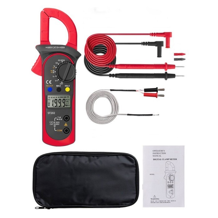 Jual Aneng St202 Digital Clamp Multimeter Tang Ampere With Temperature ...