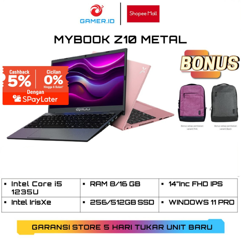 Jual Axioo Mybook Z Metal Intel Core I U Core Gb Gb Ssd Irisxe Win Pro