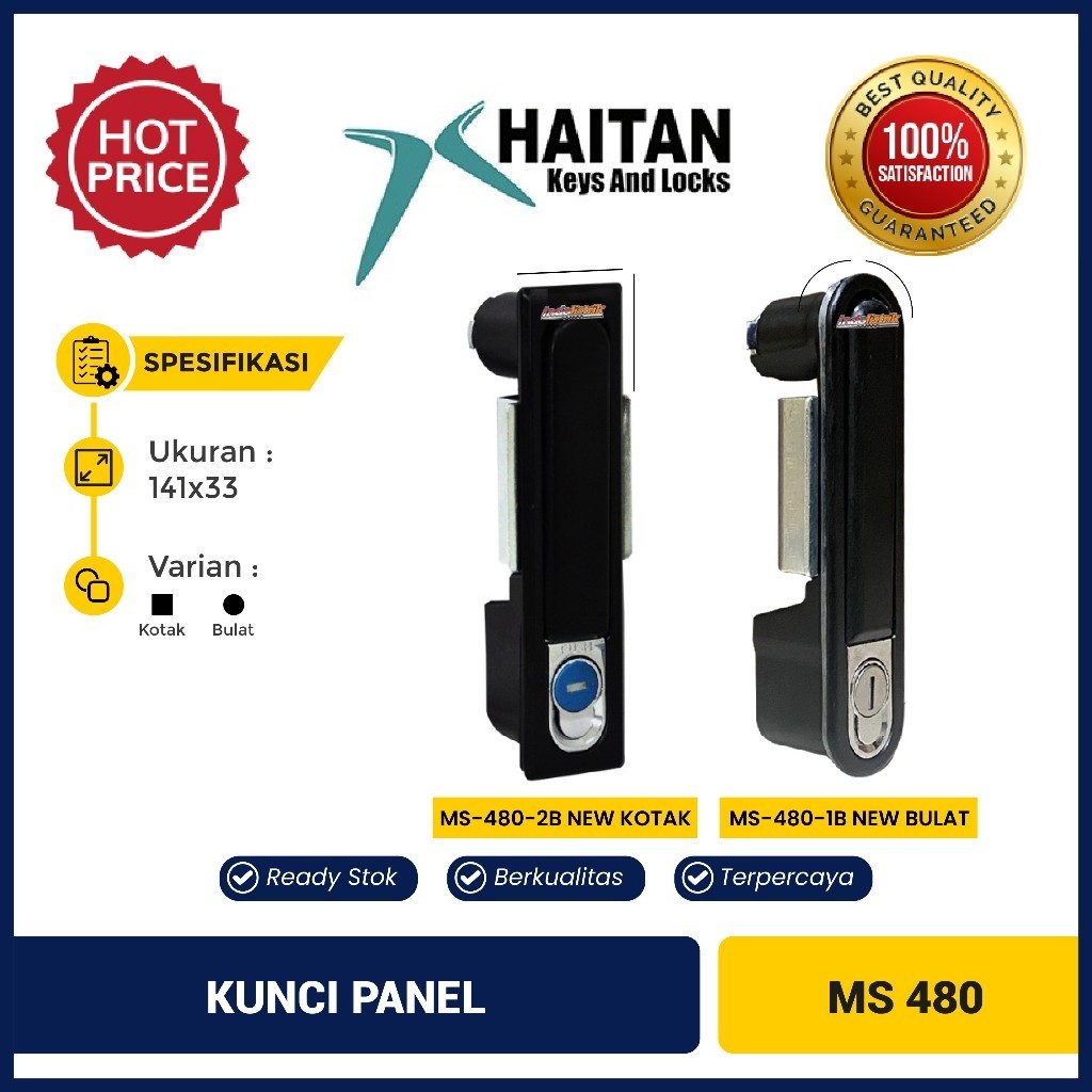 Jual Kunci Panel Listrik MS 480 New Push Lock Haitan | Shopee Indonesia