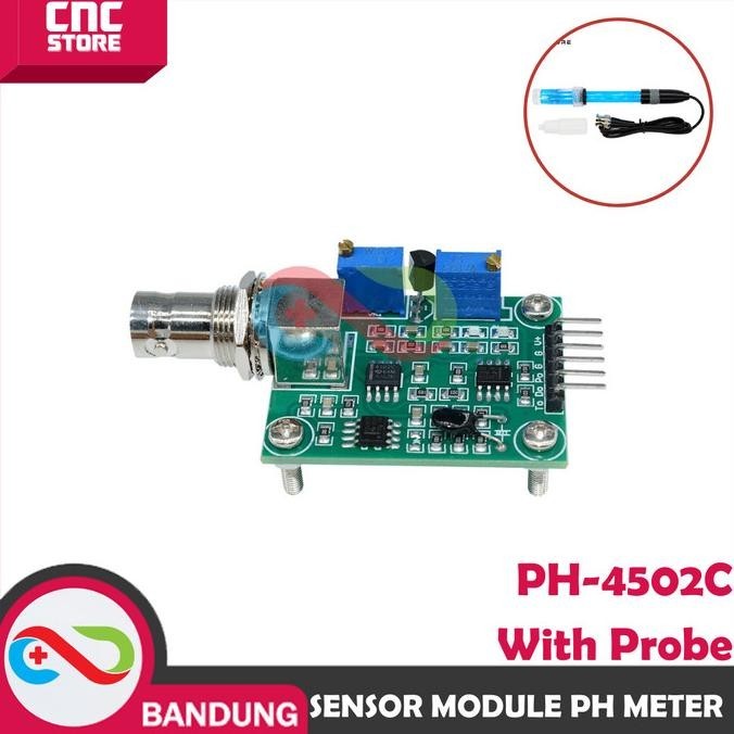 Jual NEW PRODUK SENSOR PH METER MODULE PH-4502C WITH PROBE ELECTRODE ...