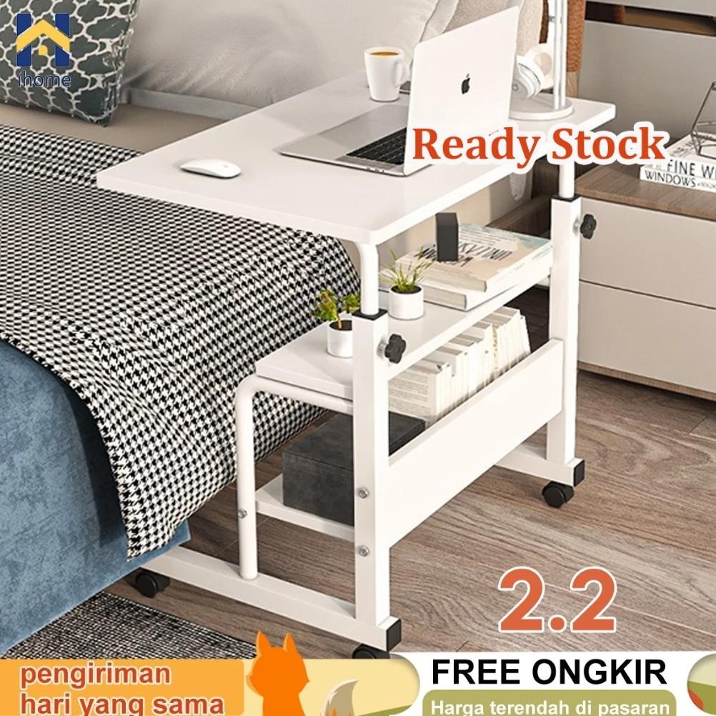 Jual Meja Laptop Lipat Adjustable dengan Roda Meja Laptop Roda Meja ...