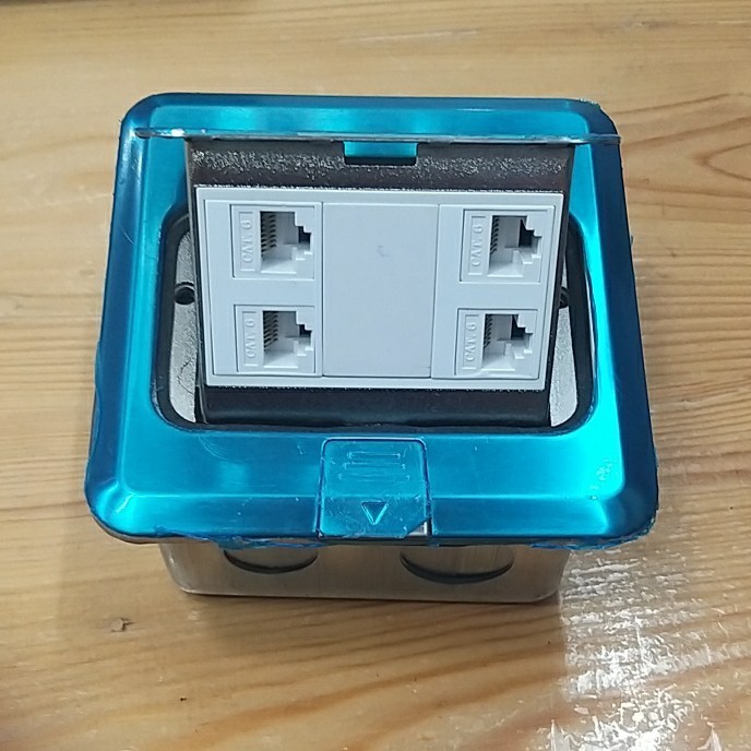 Jual Harga!! STOP KONTAK LANTAI LAN RJ45 4 PORT | Shopee Indonesia