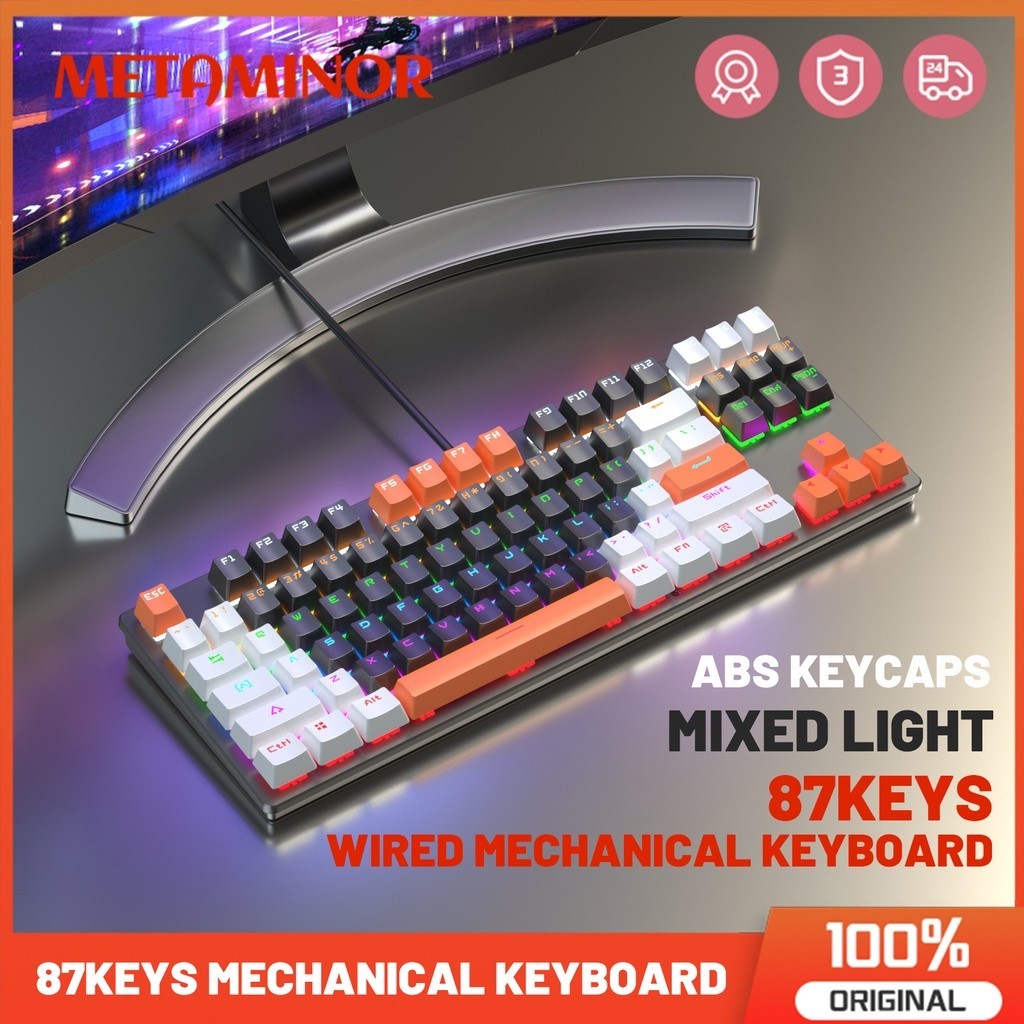 Jual Meta K870 Keyboard Mekanis Berkabel 87 Tombol Keyboard Gaming ...
