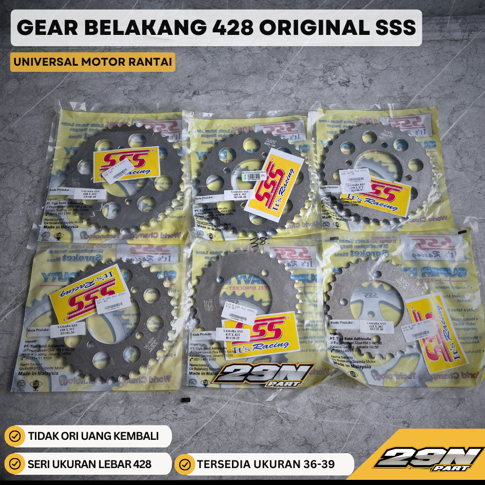 Jual Gear Belakang Original Sss Rxz Rx King Jupiter Vega Shopee Indonesia