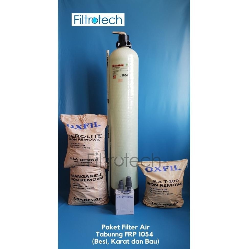 Jual Paket Filter Air Tabung Frp Air Sumur Besi Karat Dan Bau