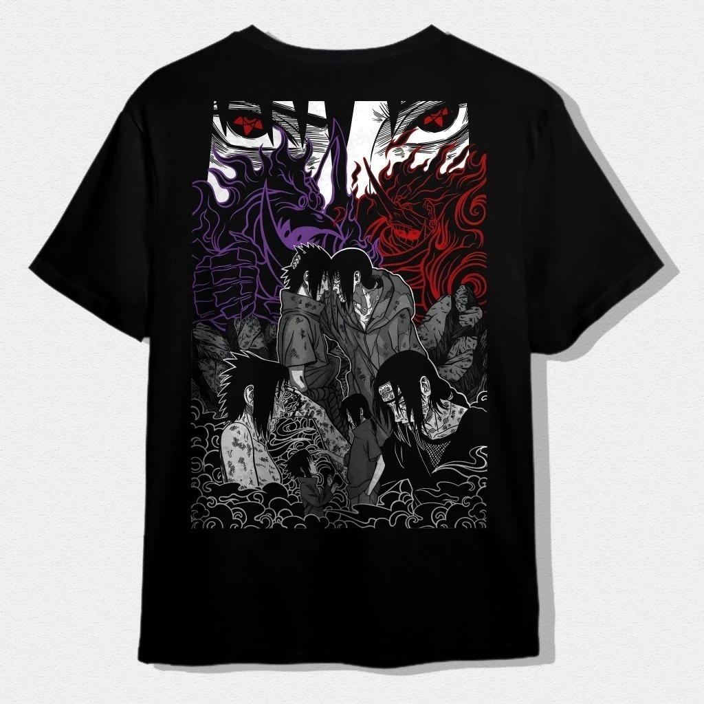 T-Shirt Naruto Itachi VS Sasuke - Premium Japanese Streetwear CDDY.ID yang Harus Dimiliki!