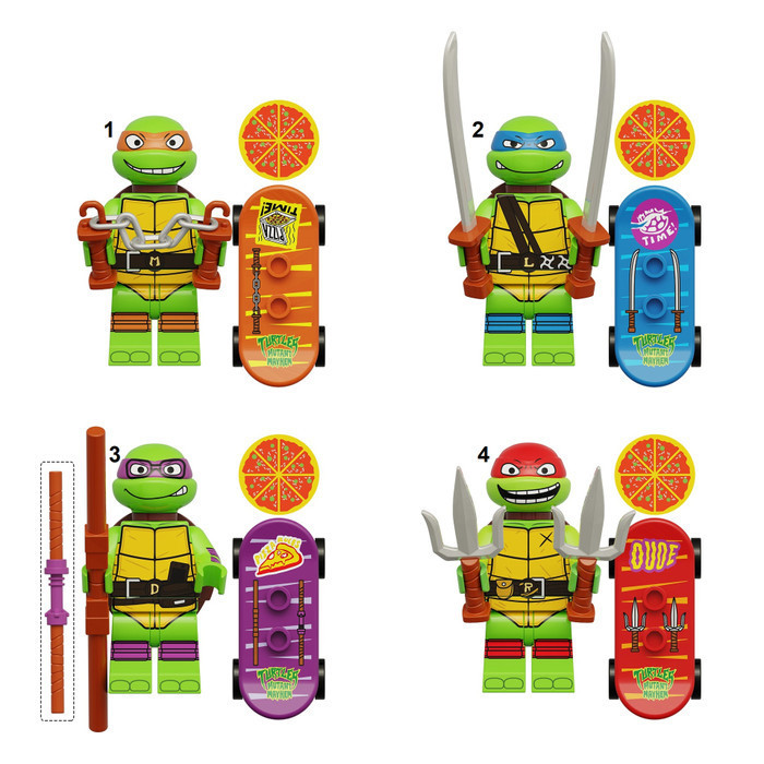 Jual TMNT Teenage Mutant Ninja Turtle Leo Mike Don Raph Minifigure Lego ...