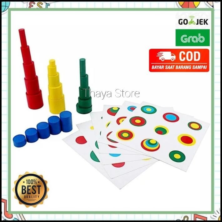 Jual TERMURAH MONTESSORI APARATUS WOODEN KNOBLESS CYLINDER MAINAN ...