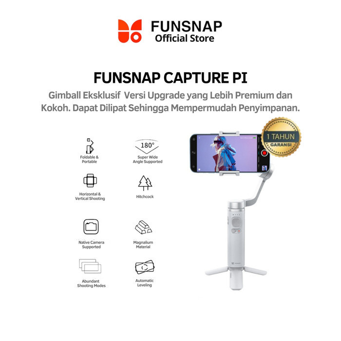 Jual Funsnap Capture Pi Portable Phone Gimbal Stabilizer Face Track