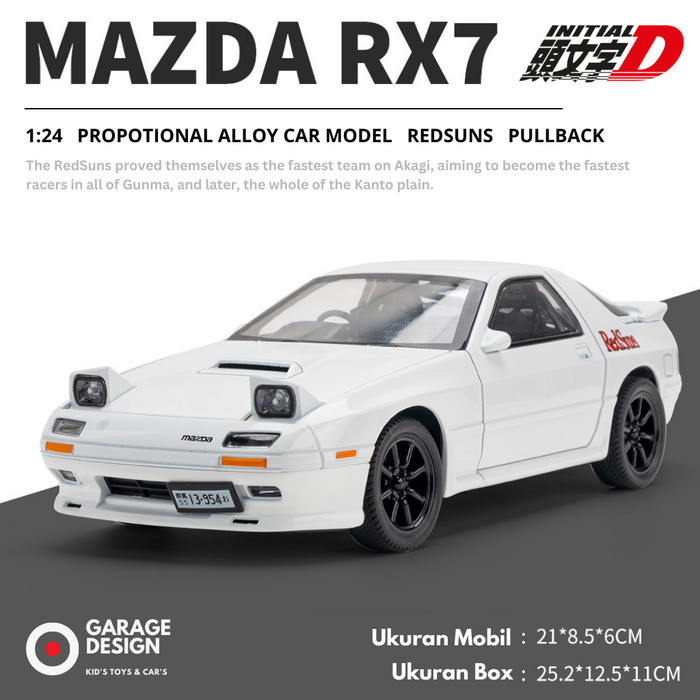 Jual Diecast 1:24 Initial D Mazda RX7 RedSuns - Mobil Miniatur 1:24 JDM ...