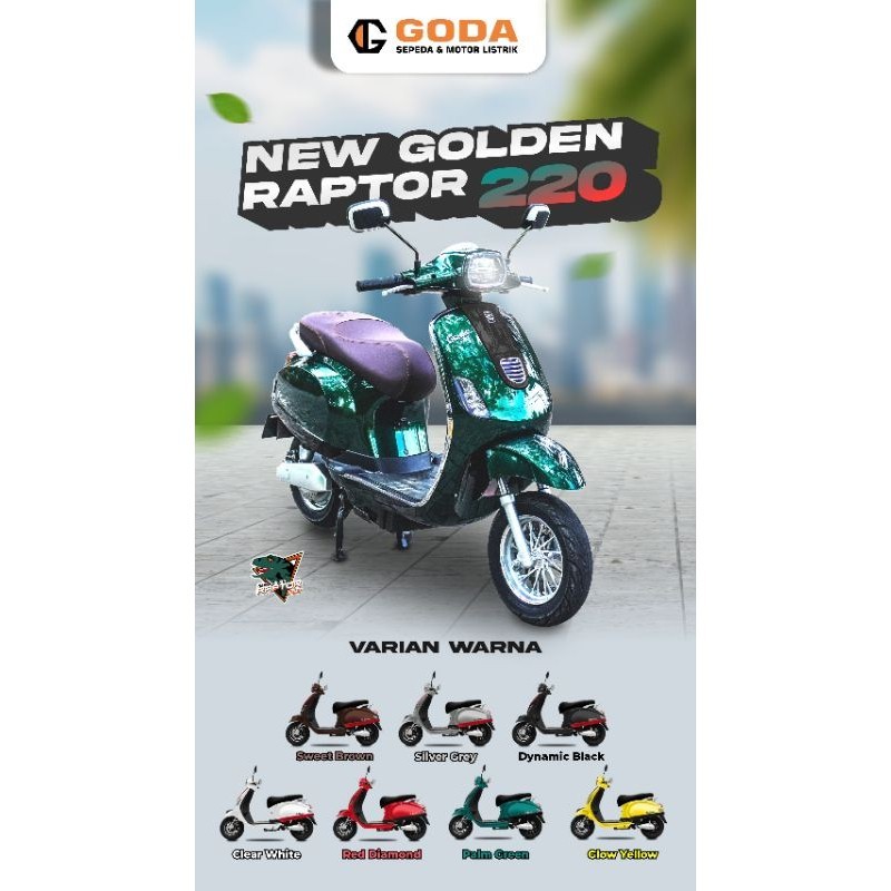 Jual goda sepeda listrik golden raptor220 dinamo 1500w aki 72v 20ah ...