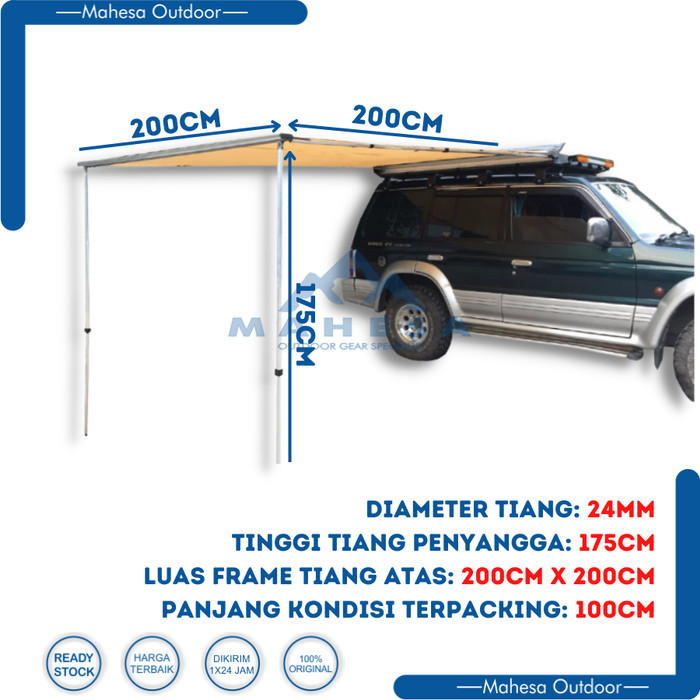 Jual Tenda Car Side Samping Awning Mobil Lipat Super Universal