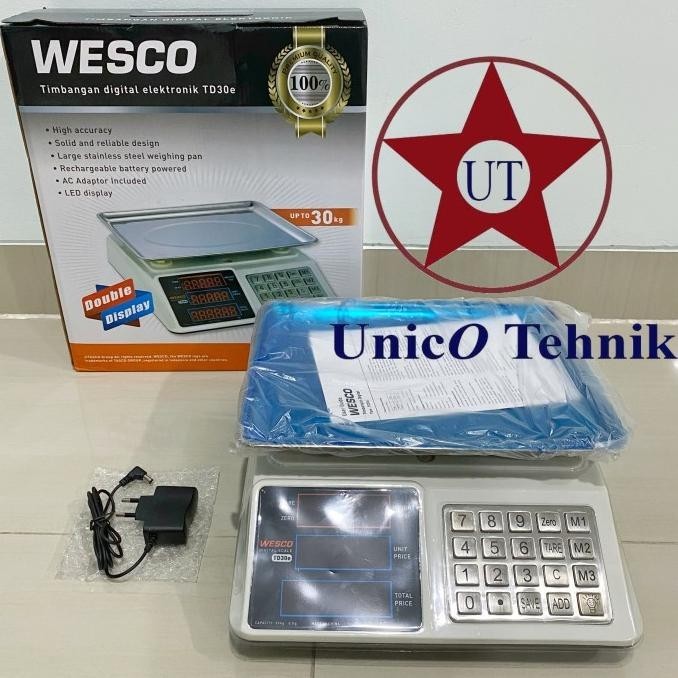 Jual [Ready] Timbangan Digital 30Kg Laundry / Buah Wesco Td 30E ...