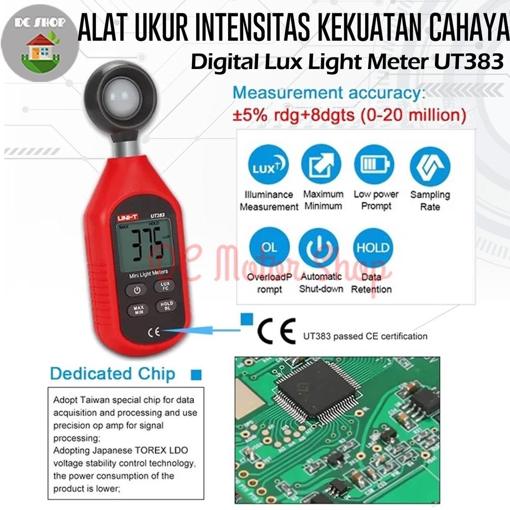 Jual DFG UNI-T UT383 Luxmeter Lux Meter Light Meter Alat Ukur ...