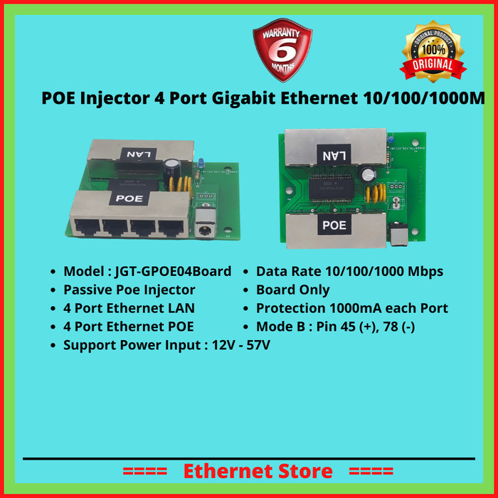 Jual Paling Murah Poe Injector 4 Port 100M Atau Gigabit | Shopee Indonesia