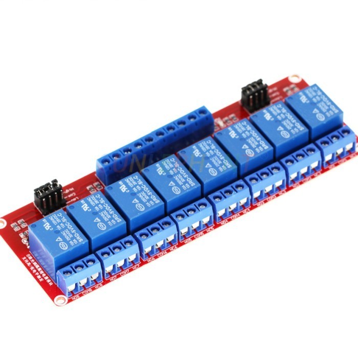 Jual NEW SERIES RELAY MODULE ARDUINO 8CH DUAL INPUT BISA HIGH DAN LOW ...