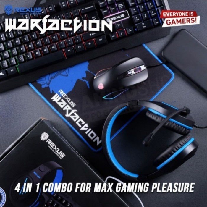 Jual Terlaris!! Rexus Warfaction VR3 Keyard Mouse MAX Headset | Shopee ...
