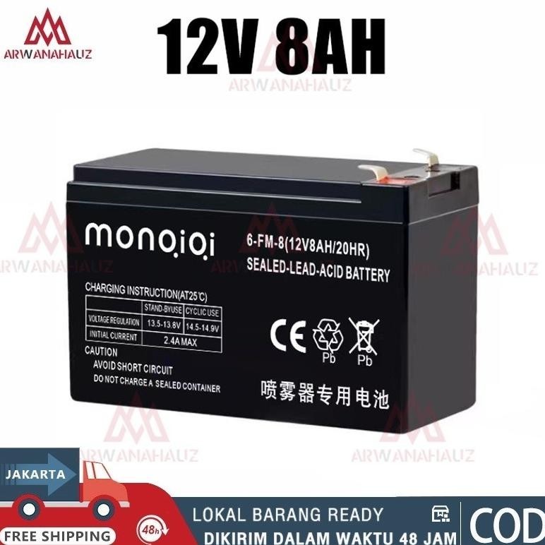 Jual Promo Aki Kering Original 12V 8Ah /Aki Solar Panel 12V 8 Ah