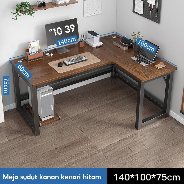 Jual Meja L Meja Kantor Meja komputer Meja kerja besi Serbaguna Meja Pc ...