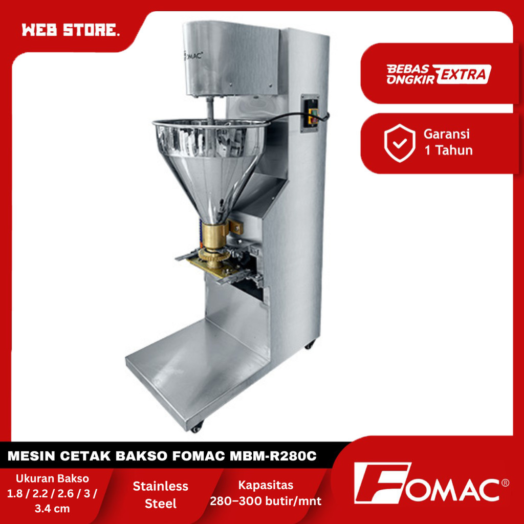 Jual Mesin Pencetak Bakso / Pentol MeatBall Maker FOMAC MBM-R280C ...