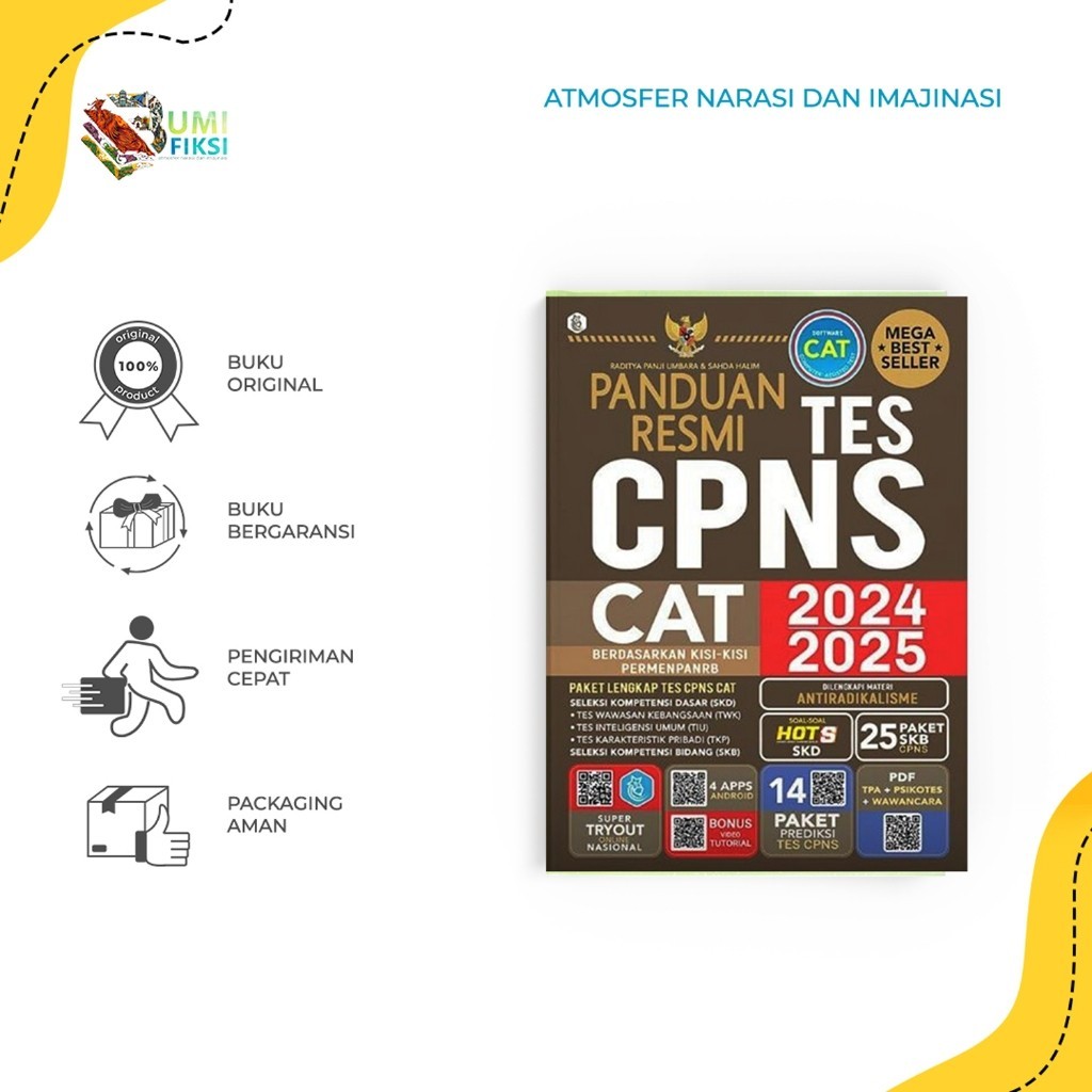 Jual Buku Referensi Panduan Resmi Tes Cpns Cat Raditya Bintangwahyu Bumifiksi