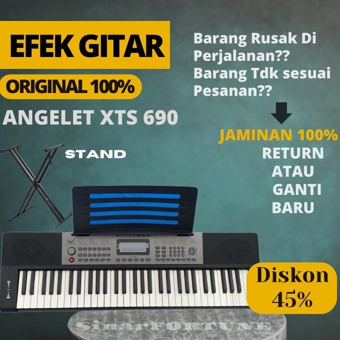 Jual Piano Keyboard Angelet Xts-690 Original Keyboard Digital Orgen ...
